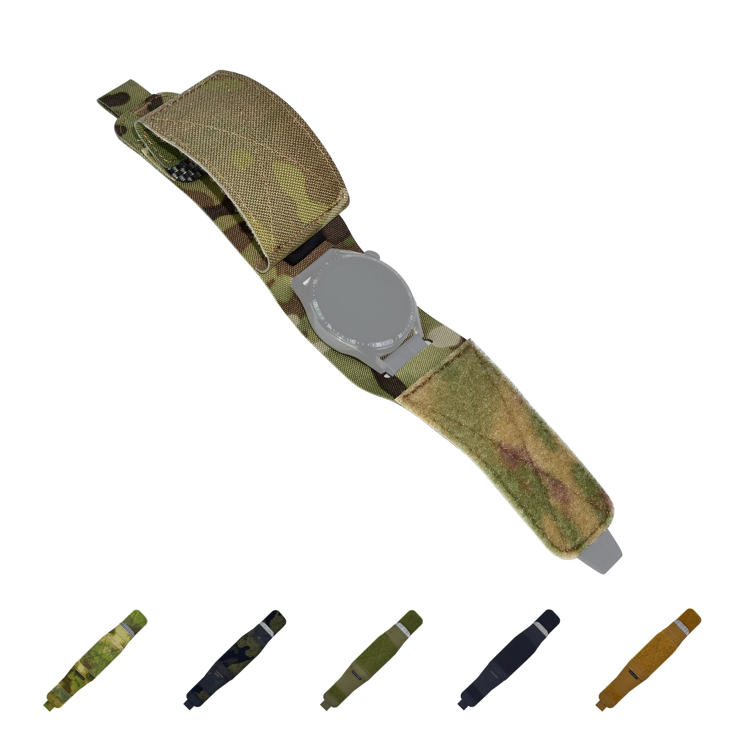 Bracelet montre tactique camouflage pêche - Sangle nylon robuste sport outdoor