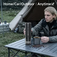 Machine à café expresso portable électrique sans fil 100W pour voiture et camping à domicile, 3 en 1, compatible capsules et café moulu, cafetière de voyage sans fil avec pompe à chaleur et presse 5