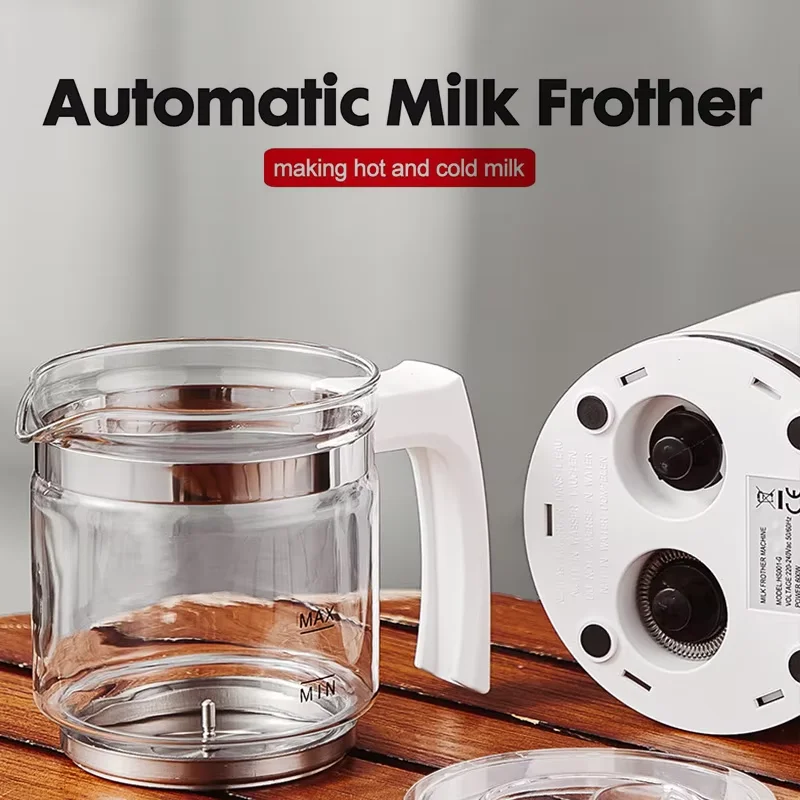 Creative Household Electric Milk Foaming Machine Glass Modeling Automatic Heating And Stirring Milk Foaming Fancy Coffee Machine 3