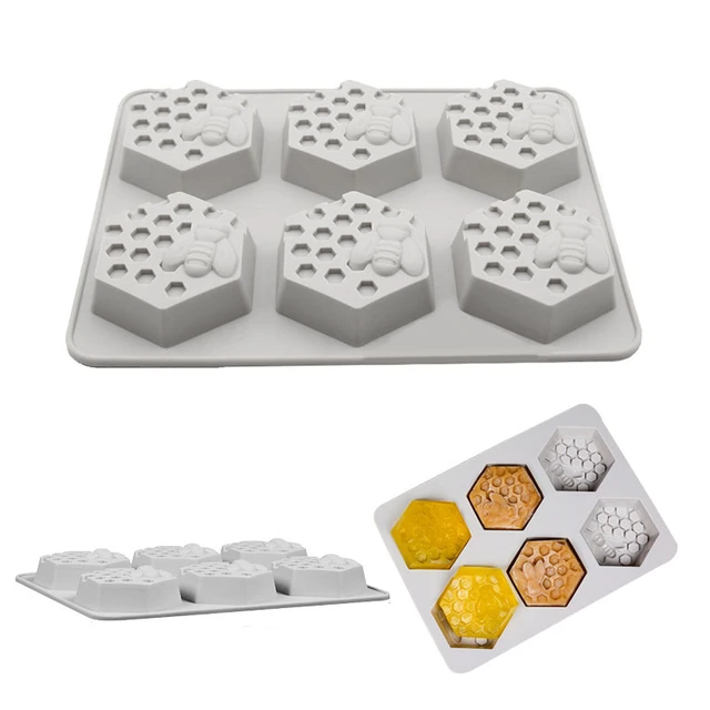 Honeycomb Soap Mold 3D Bumble Bee Stamp For Handmade Lotion Bars Honeybee  Wax Melts Bath Bomb Chocolate Dessert Decoration Tools