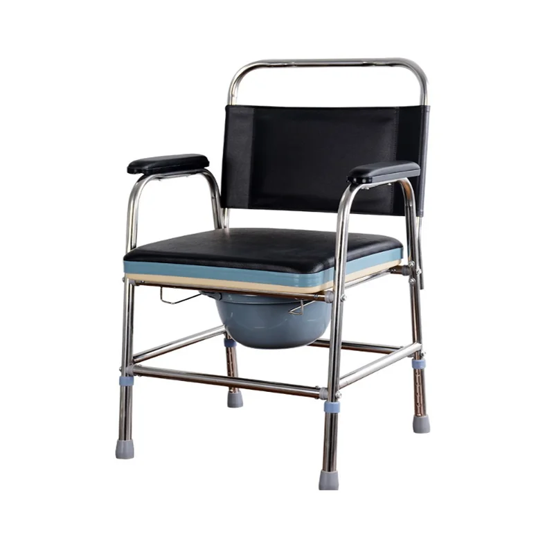 Steel Potty Chair For Adults Reinforced Commode Chair With Bedpan 3