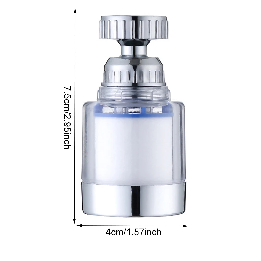 360 Degree Water Filter Tap with PP Cotton Filter Element Tap Descaler Attachment Easy To Install and Replace