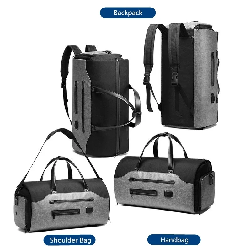 Waterproof Travel Duffel Bag for Men with Shoes Pocket