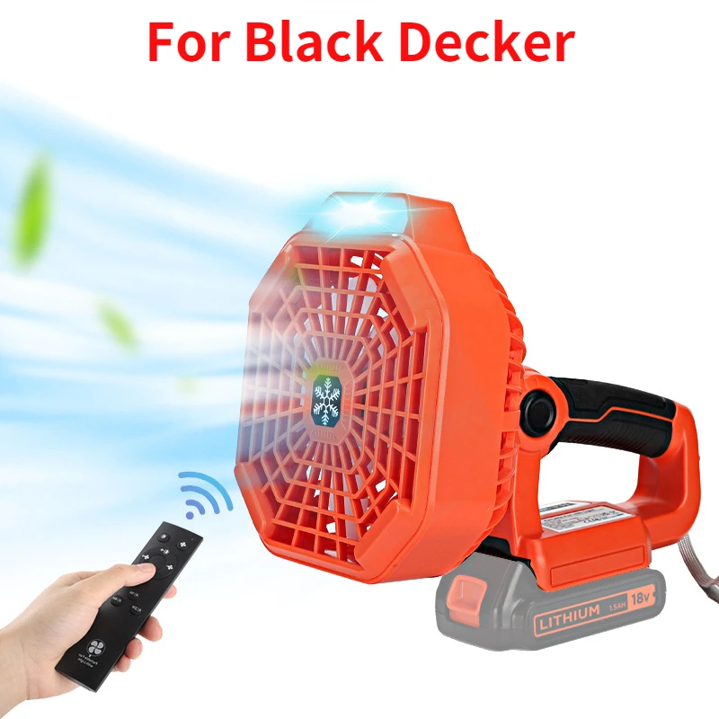14.4-18V Portable Cordless Fan for Makita/Bosch/Dewalt/Milwaukee 18V Lithium Bat