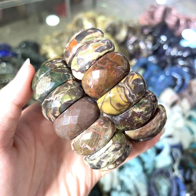 Neues 12X24MM Naturstein Amethyst Tigerauge Achat Amazon Energie Edelstein Armband für Männer und Frauen Yoga Charm Paar Schmuck Geschenk – Detail 16
