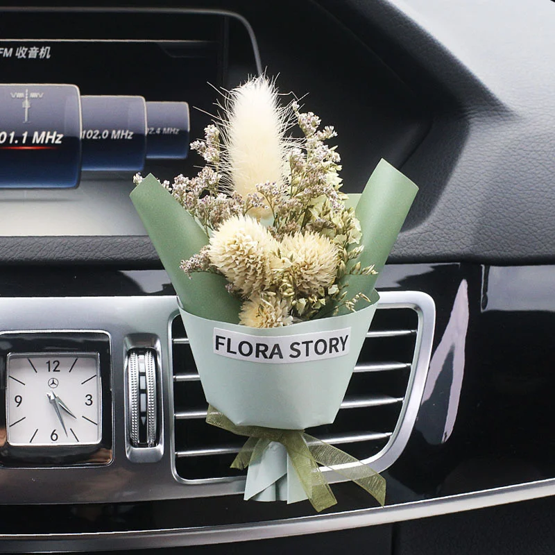 Auto Luft auslass Parfüm Dekoration kreative Auto unsterblichen Blumenstrauß kleine frische Auto Klimaanlage Mund Duft Clip