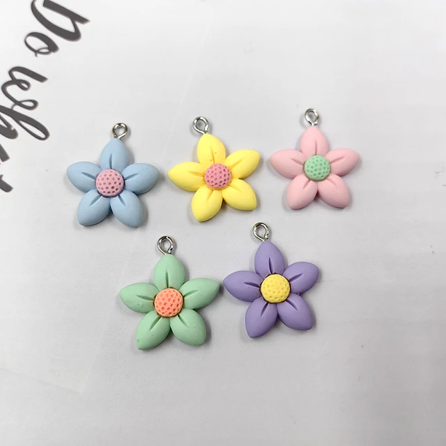 10Pcs Cartoon Cute Flower Resin Charms for Jewelry Making Crafts DIY  Earring Bracelet Necklace Pendants Accessories C1182 - AliExpress