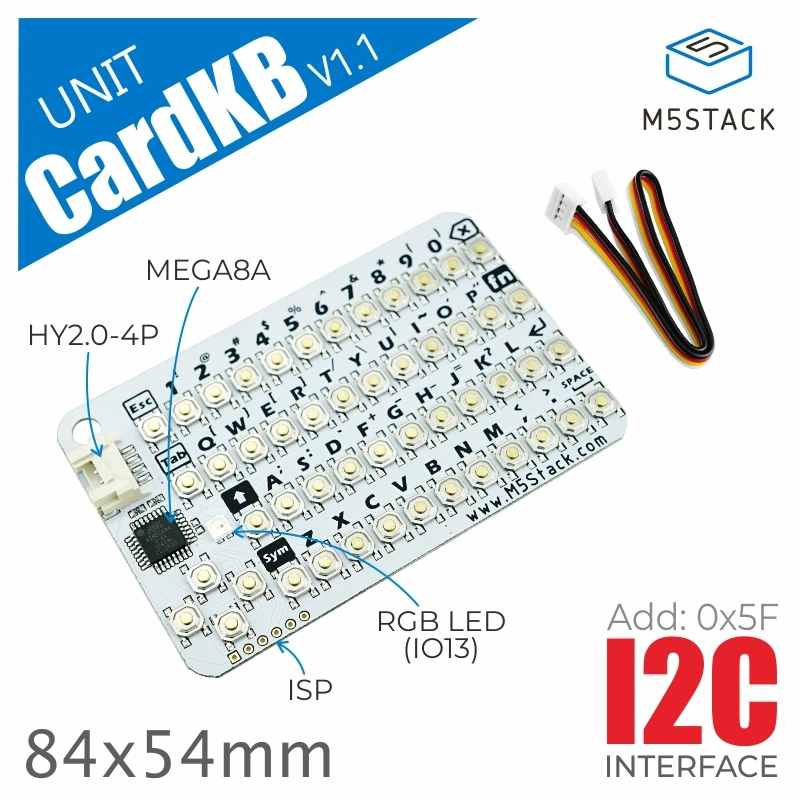 Oficial Cardkb Mini Teclado Unidade Programável V1.1 Mega8a M5stack - Imagem 2