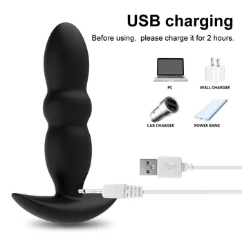 Thrusting Anal Vibrator Male Prostate Massager Stimulator Wireless Butt Plug Dildo Vibrator for Men Analplug Sex toy for Woman 4