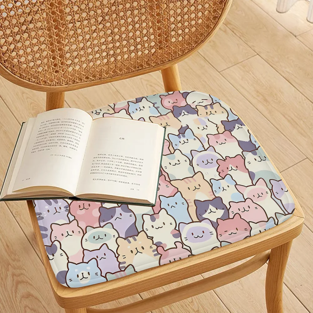 Cartoon Cute Cats Background Cushion Image 10