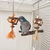 1 pc Wood Bird Chewing Toys Parrot Shredder Bite Hanging Toy Swing Toys for Pet Bird Cockatiel Budgies Lovebird Cage Supplies 4