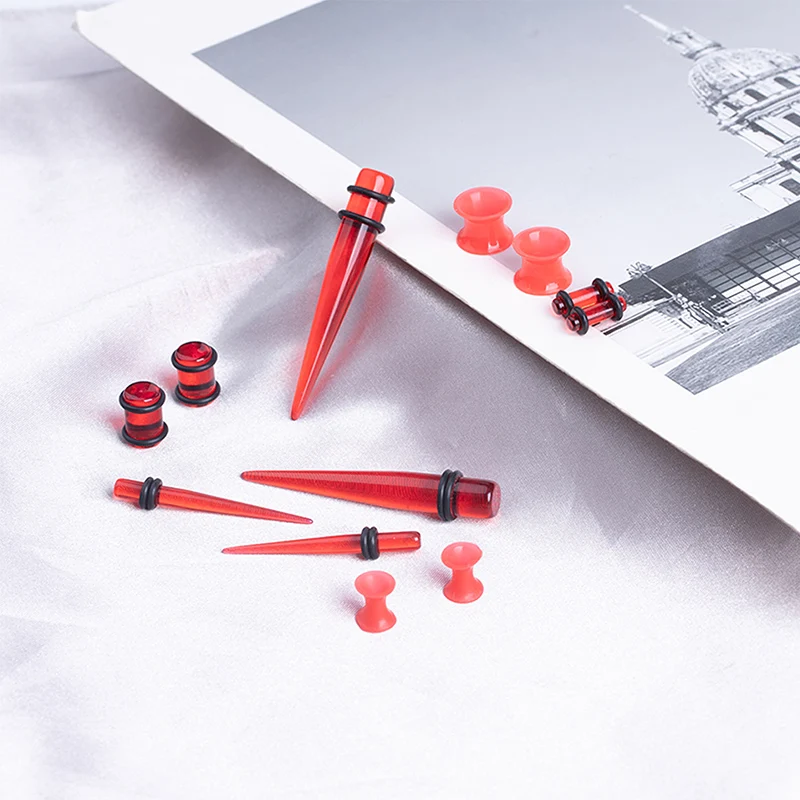 Piercing Jewelry 50pcs Acrylic Spike Ear Gauges Set Cone-shaped Ear Stretchers for Cartilage Piercing Punk Goth Body Jewelry