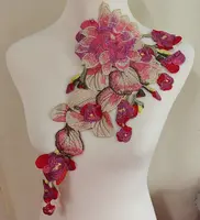 1Pc Large Flower Embroidery Applique – 56x36cm Sew-On Patch for Wedding Dress, Gown, DIY Clothing & Craft Accessories - Image 3