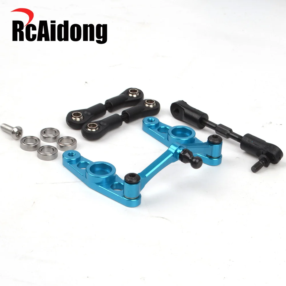RcAidong Aluminum Steering Arms Ball Bearing Set for Tamiya TT-01 Type-E TT-01E 1/10 RC Drift Car Upgrade Parts