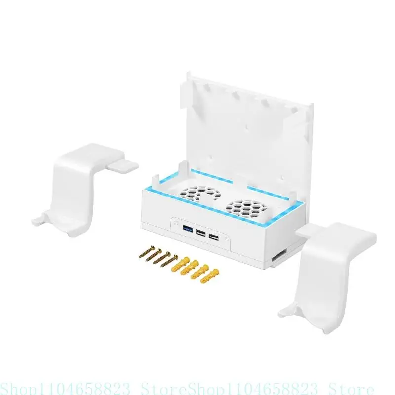 Wall Mount for XB Host, Game Console Storage Bracket with Controller Support Rack Hanger & Expansion Screws