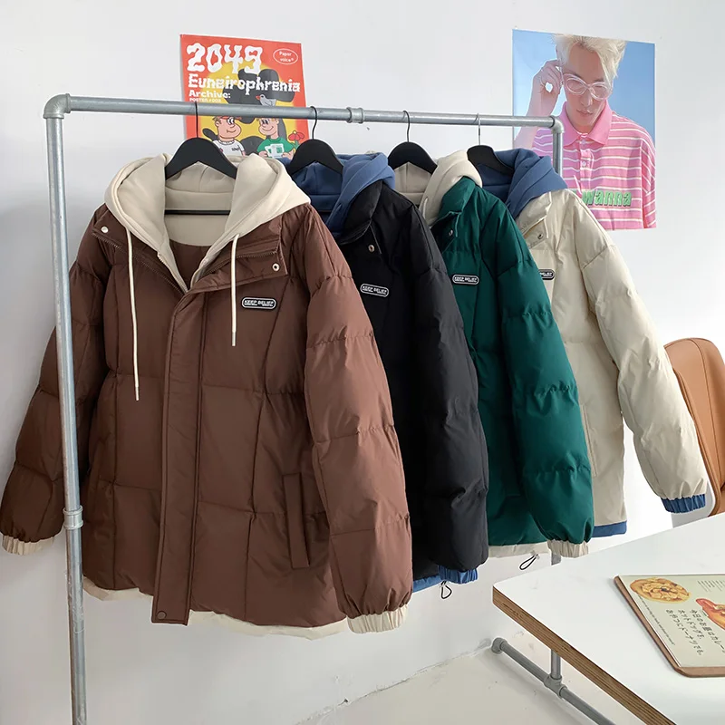 Windproof and Waterproof Parkas Winter Warm Thicken Hooded Coat Fashion Casual Down Rain Jacket Thicken Hooded Puffer Jackets