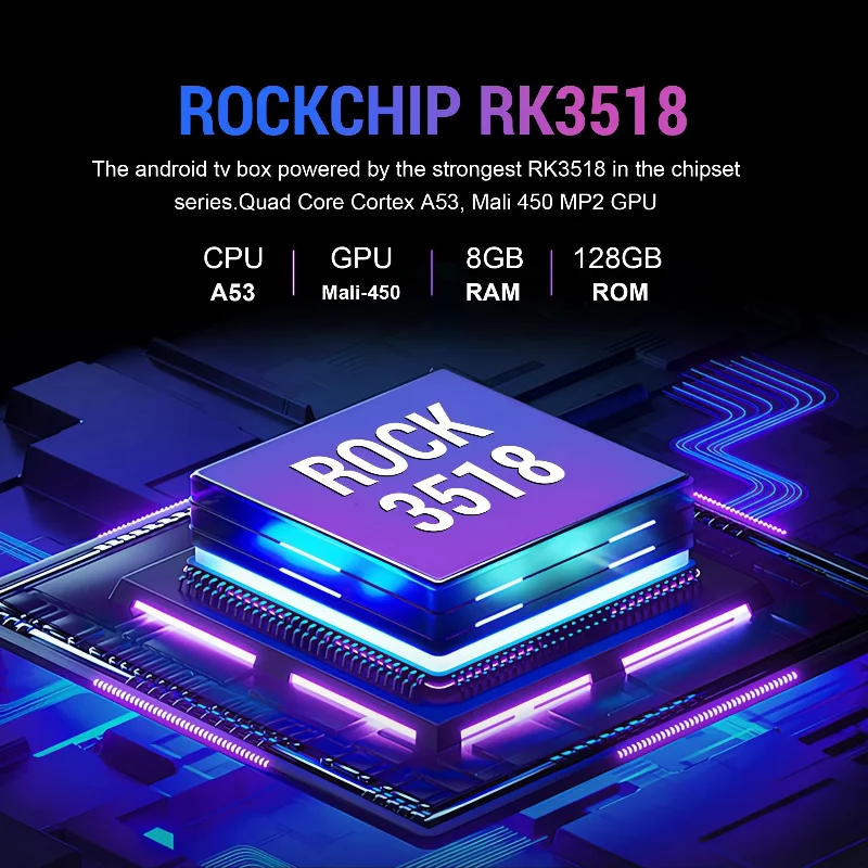 2026 New Android 16 Smart TV Box Rockchip RK3518 WIFI6 BT 5.4 UI Interface 8K HD Media Player Voice Assistant Set Top Box IPTV - Imagen 5