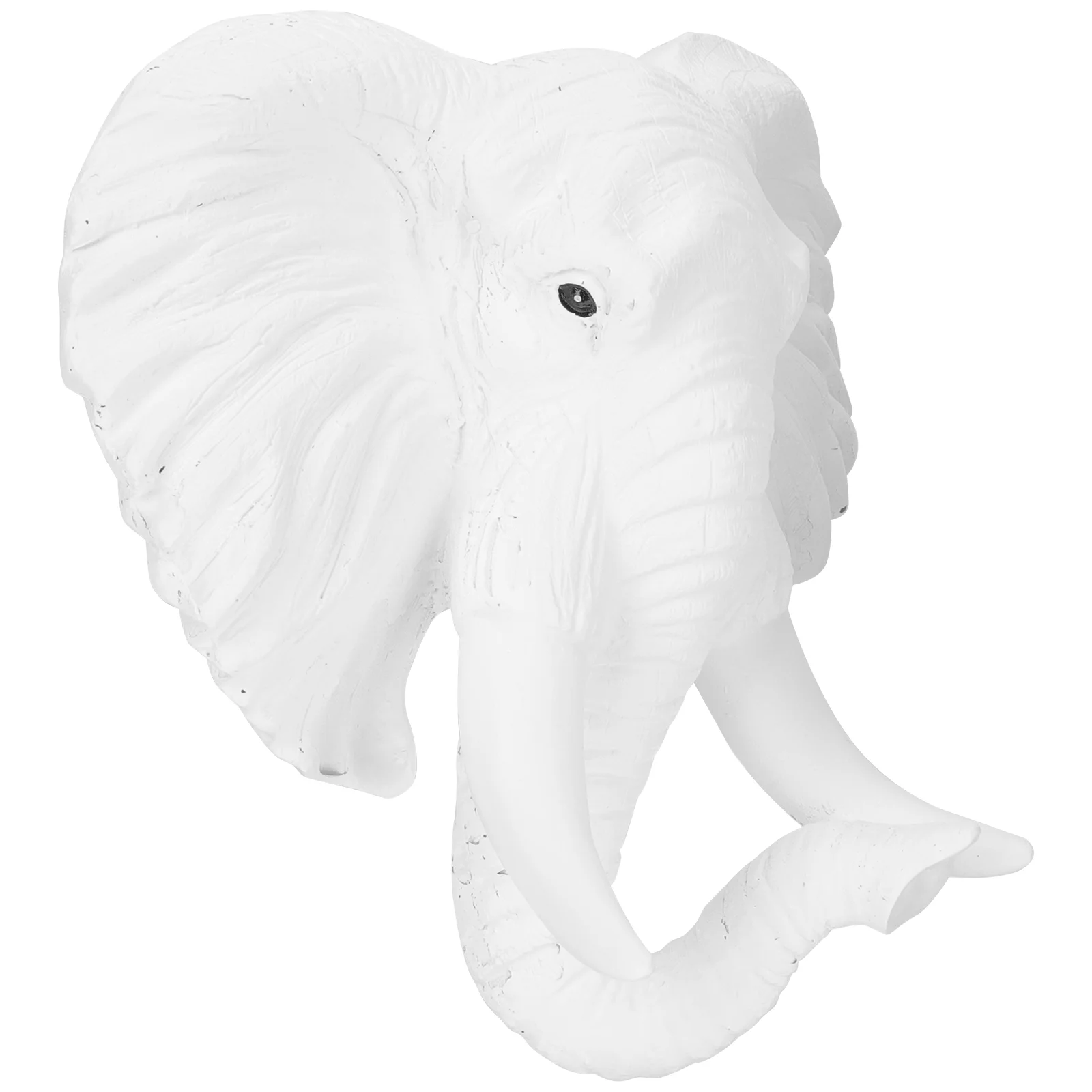 

Elephant Head Decor 3D Animal Head Wall Statue African Animal Sculptures Hanging Wild Life Figurine Resin Animal Ornament