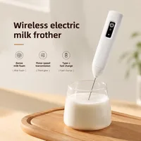 Mousseur à lait électrique rechargeable sans fil, mini fouet à café, batteur à œufs, mélangeur portatif 1