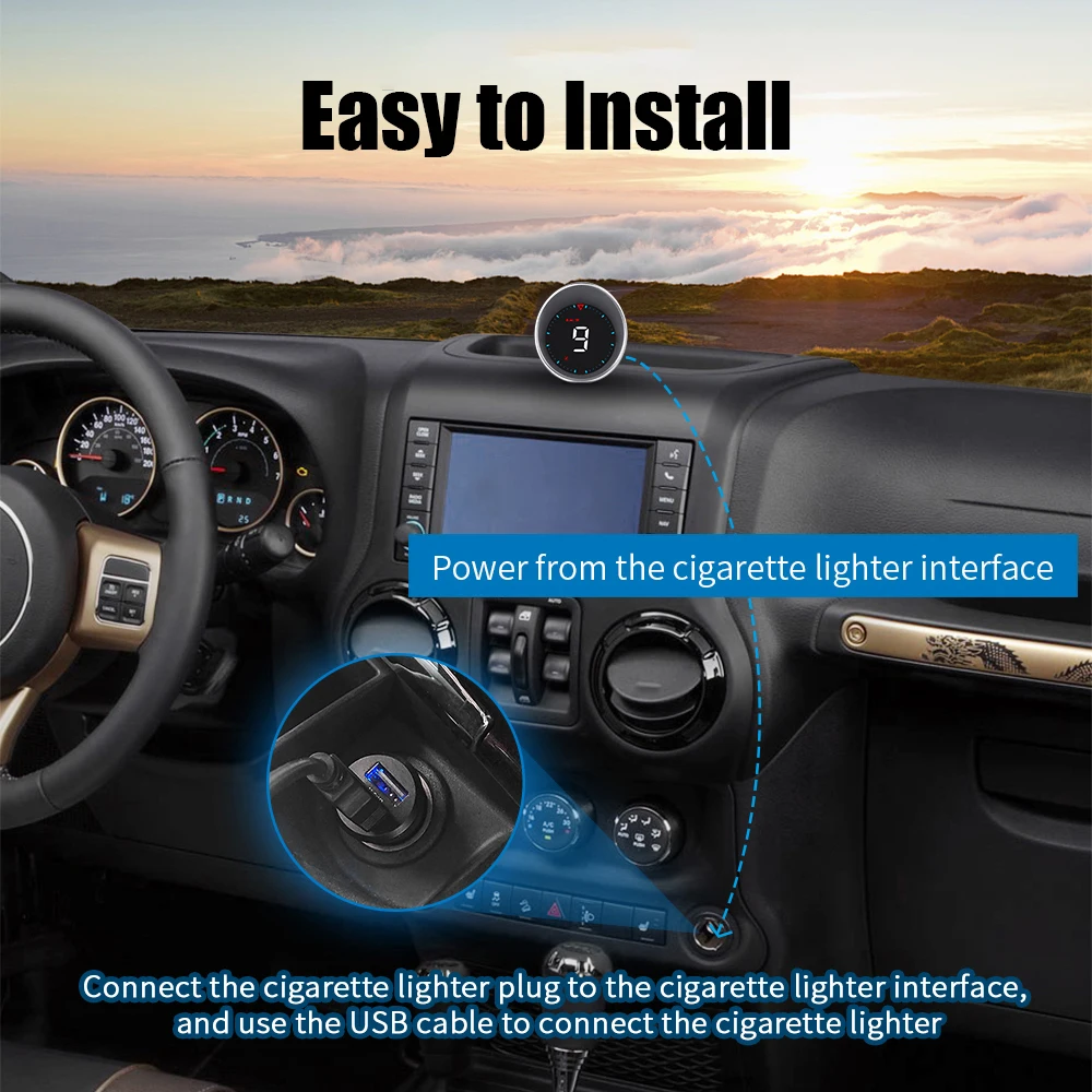 LEEPEE   ˶ Ʈ, ڵ ׼ LED Ʈ G5 ӵ RPM MPH ڵ   ÷ GPS ħ USB HUD