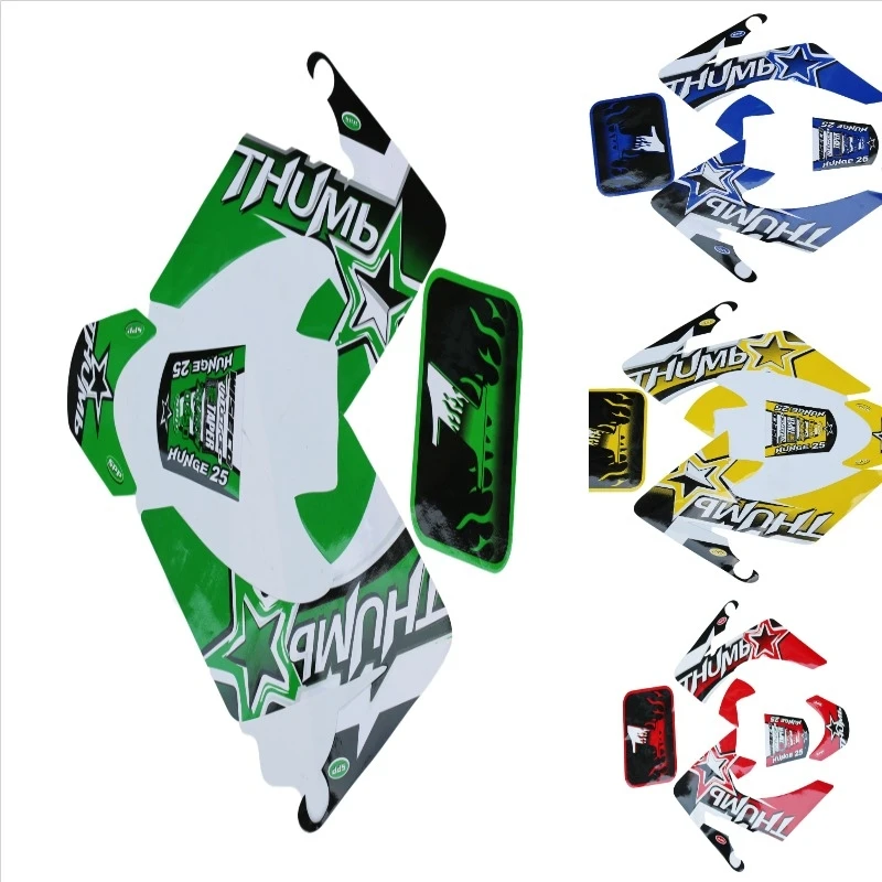 Motorcycle Decal Sticker Red Blue Yellow Green Racing for CRF 50cc Pit Dirt Bike Kohis CRF50
