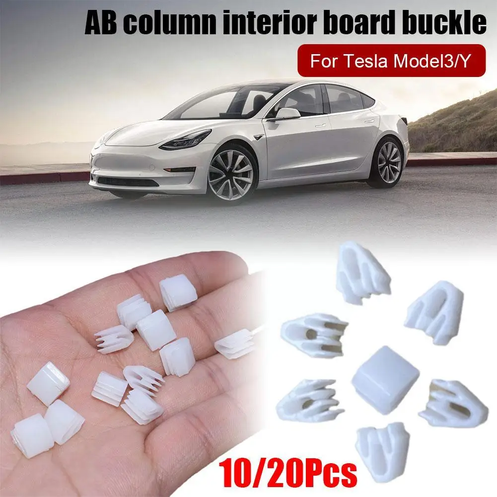 

10/20pcs For Tesla Model Y Model 3 Center Console Navigation Panel Door Sill Trim Panel Fixed Plastic Buckle Clip 10/20 pcs Z9V3