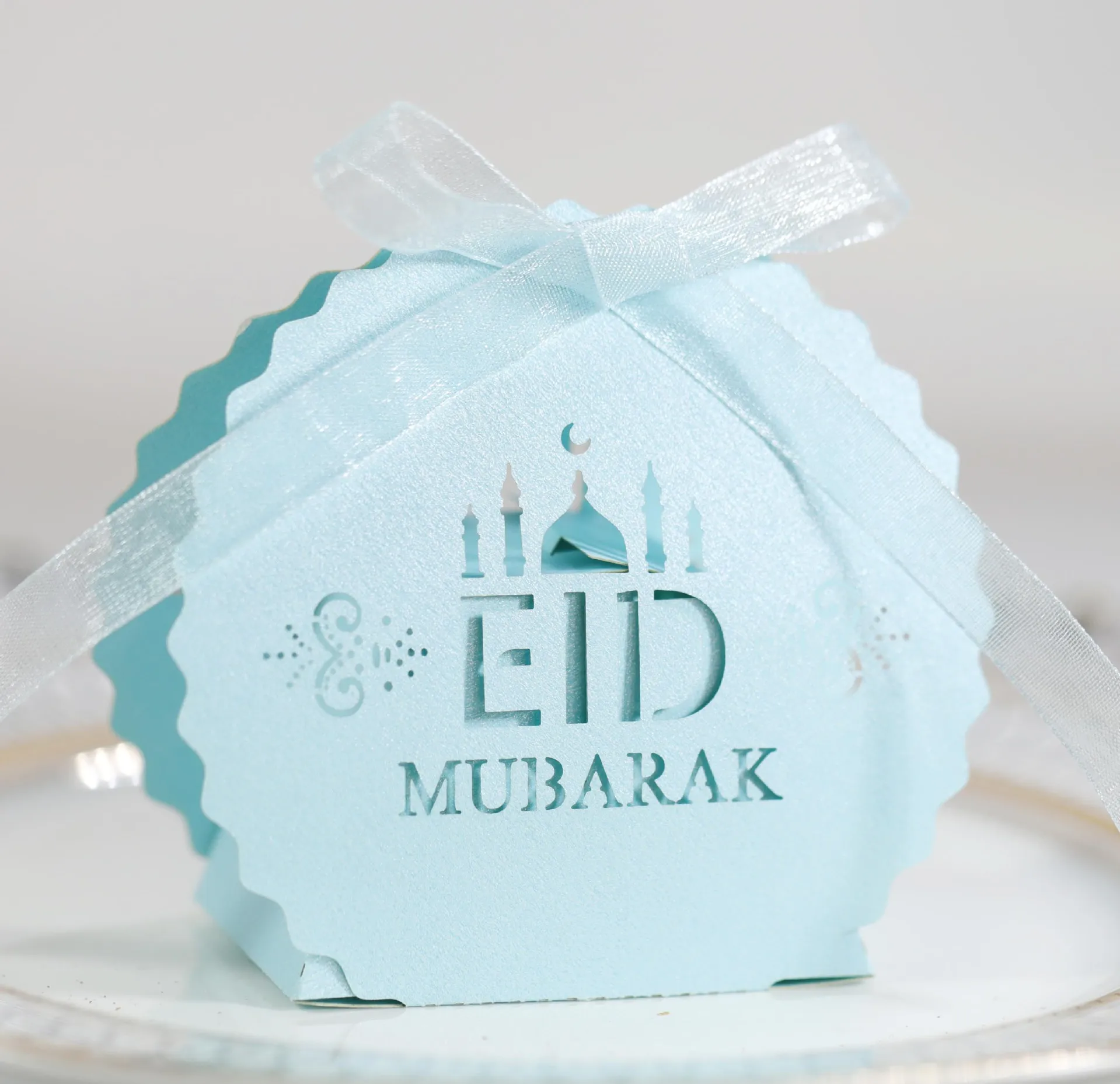 

50 шт. мусульманский ИД Al-fitr Mubarak коробка для конфет Рамадан кареем подарочные коробки мусульманский ИД коробка для шоколавечерние Праздничная поставка 10 шт. мусульманский ИД