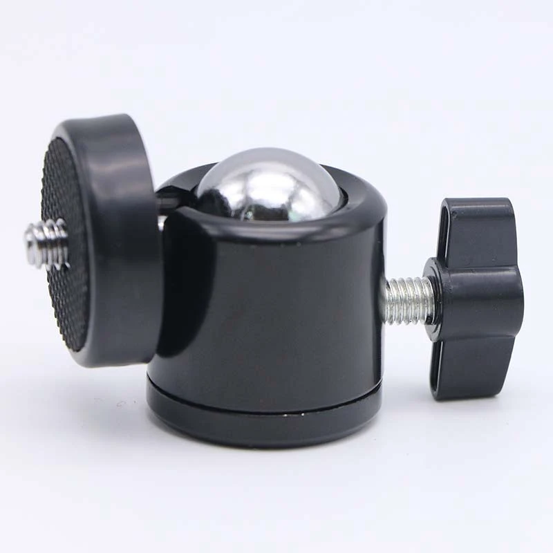 Mini Ball Head for 1/4 Tripod Aluminum Alloy 360 Degree Rotation with 0.25inch Threaded Base Plate for DSLR Camera Camcorder