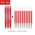 3 red Pen-10refill