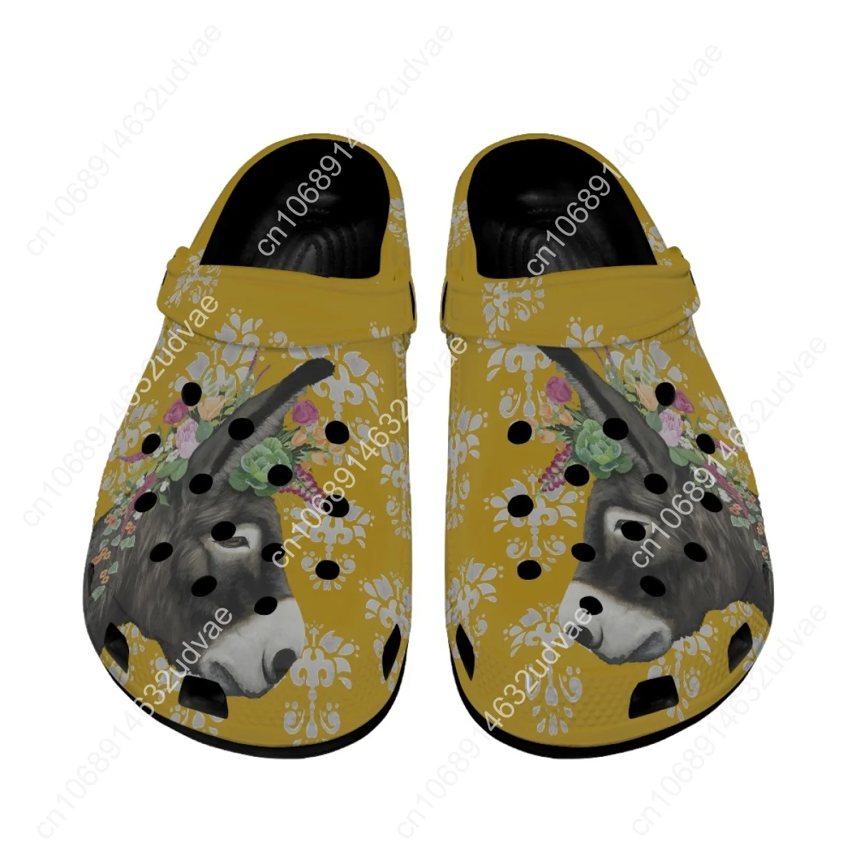 Cute Donkey Design Fashion Women Sandals Indoor And Outdoor Breathable Summer Garden Shoes Woman Casual Non Slip Home Slides