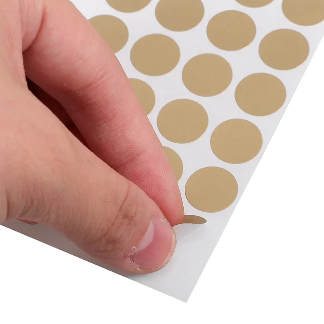 10 Pcs Gold Copperboard Round Stickers Adhesive Circle Paper Dot Labels Sealing Envelopes Coding Stationery Seal Gift Packaging 2