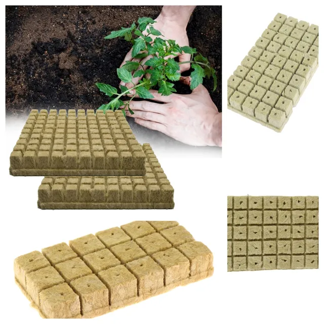 50 db Szellőztető Hidroponikus Növekedés Mezőgazdasági Média Kőzet Gyapjú Kompressziós Köpenyek Szikla Dugójának Leányképességi Szubsztrátja