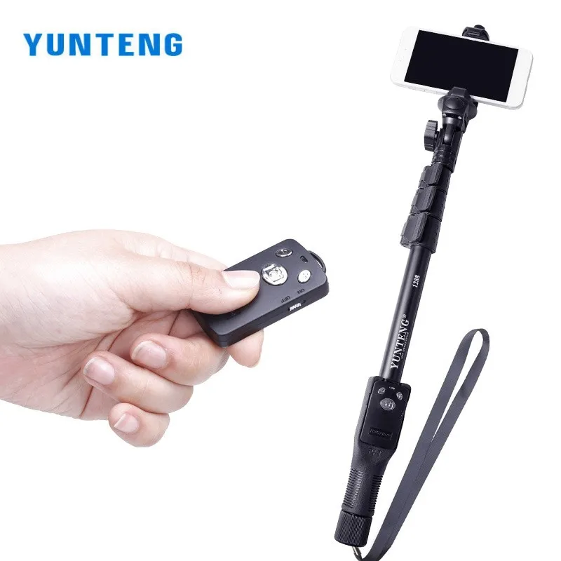 Original Yunteng 1288 Selfie Sticks Handheld Monopod + Phone Holder