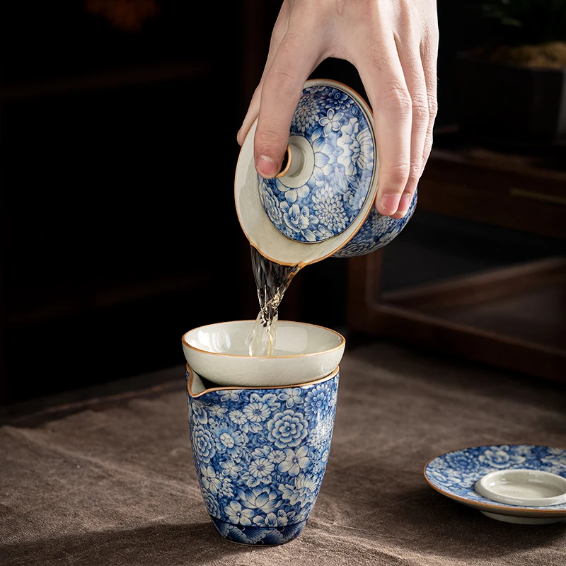 Tea Set Retro Ru Kiln Tea Tureen