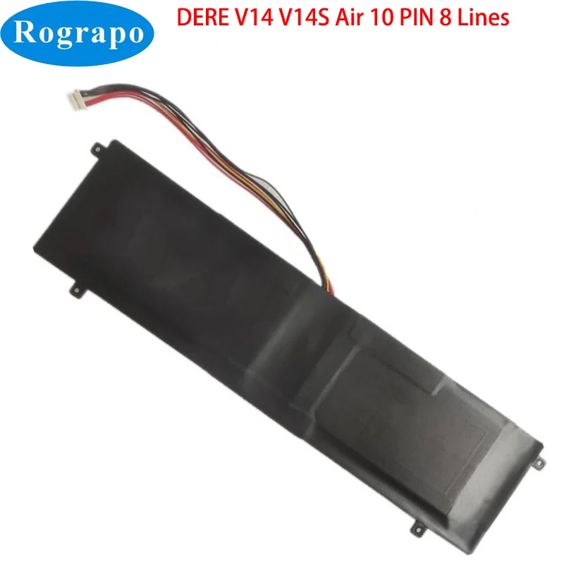 para Dere V14s V14 ar Notebook Portátil Bateria 10 Pinos Fio Plug Novo 7.6v 5000mah