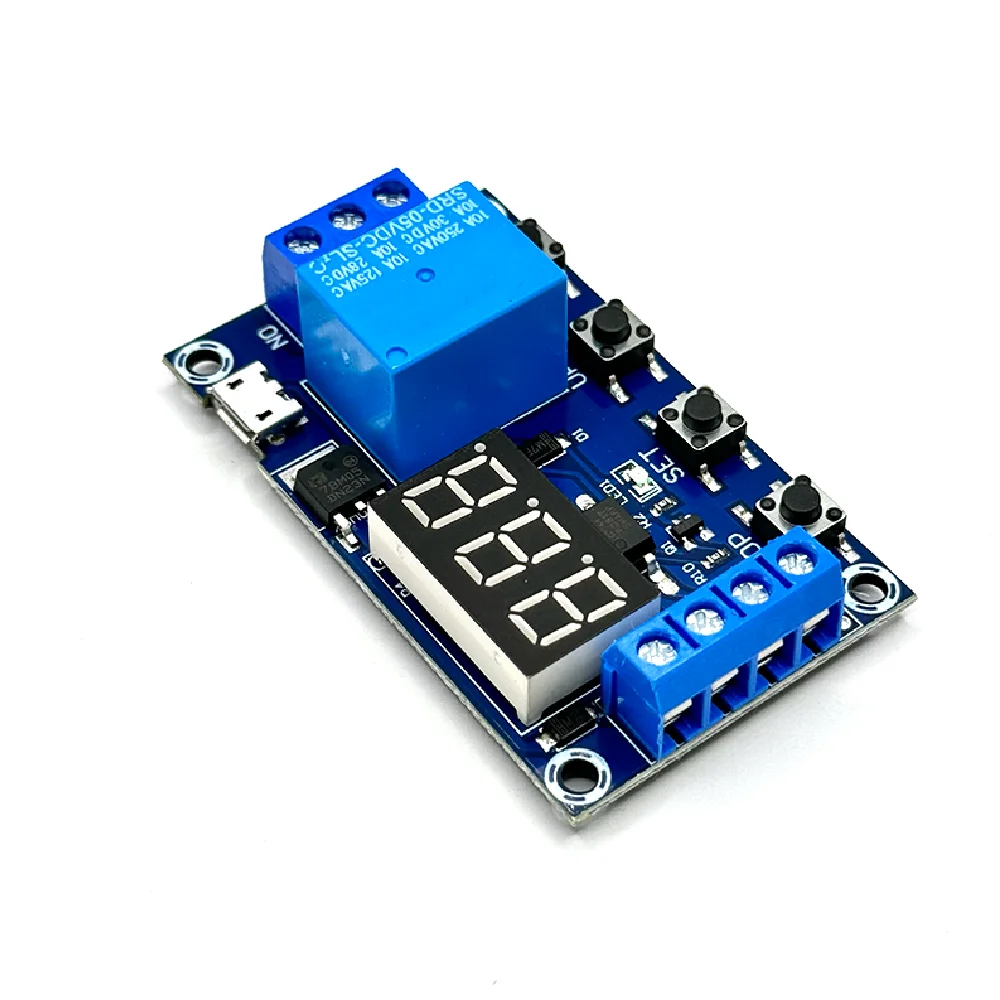 Relay Module DC 6-30V Relay Module Trip Delay Switch Circuit Timer Adjustable Cycle Control 1 PCS