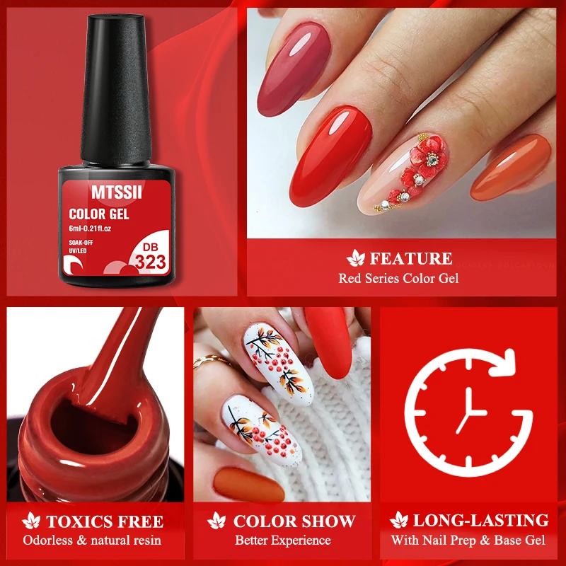 Mtssii 7ML Color Gel Nail Polish Semi Permanent Soak Off UV Gel Nails Nude Pink White Vernish For Manicure Nail Art Gellak