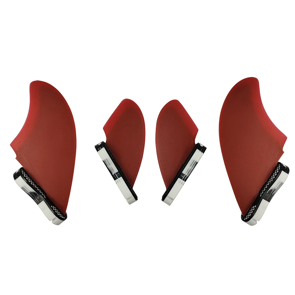Quad Fins Twin Rear/Twin Keel Fins For Fish,Funboard UPSURF FCS 2 Fiberglass Surfboard 2/4 Double Tabs 2 Quilhas