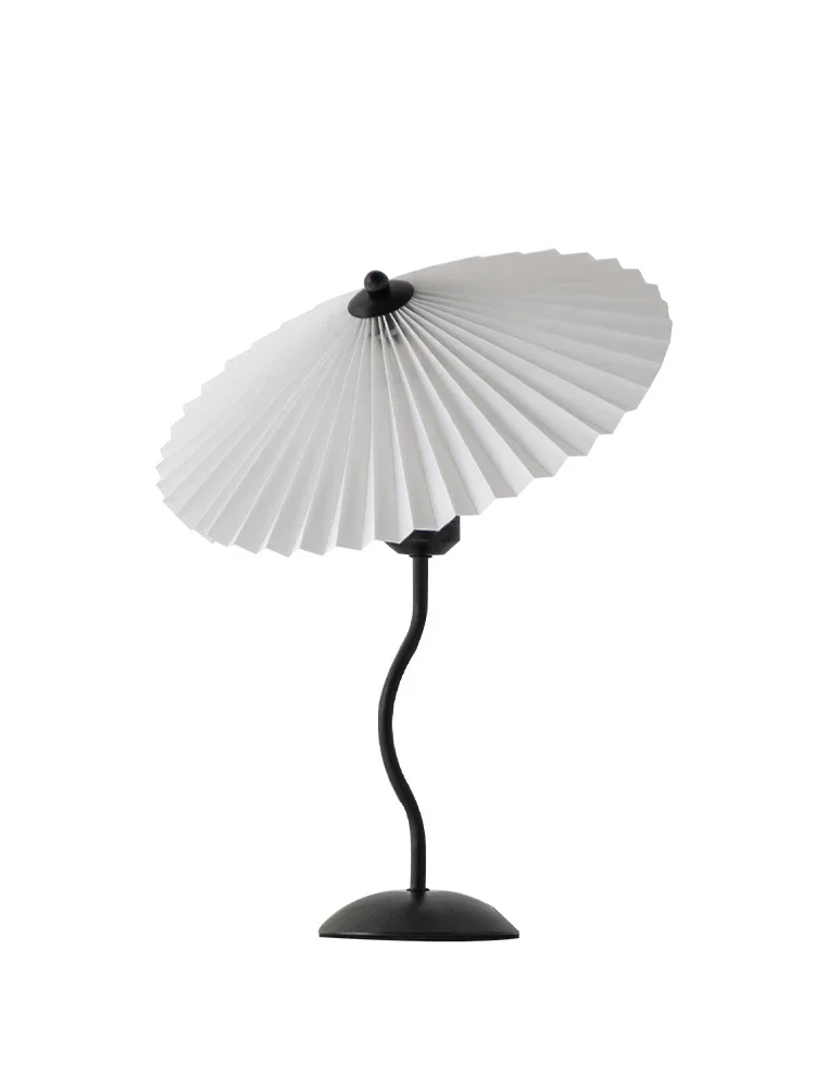 

Cute Pleated Simple Internet Celebrity Ins Silent Style Bedroom Bedside Lamp Atmosphere Table