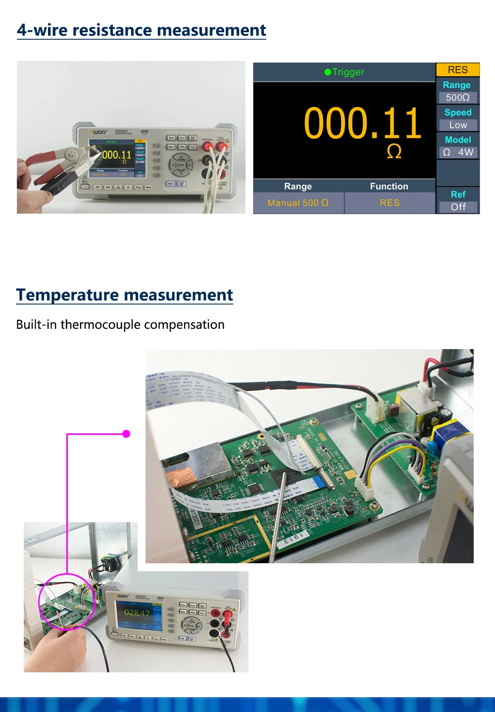 XDM2041 Digital Multimeter With 4 inch LCD Supports Dual Row Display and Chart M