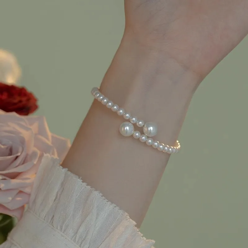 Imitation Pearl Stretchable Bracelet for Women Personalized Fashion Daily Accessories Party Jewelry Birthday Anniversary Gifts