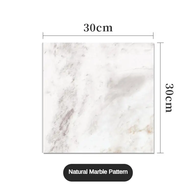 Simulated Thick Marble Tile Floor Sticker PVC Waterproof Self-adhesive Living room Toilet Kitchen Home Floor Decor Wall sticker