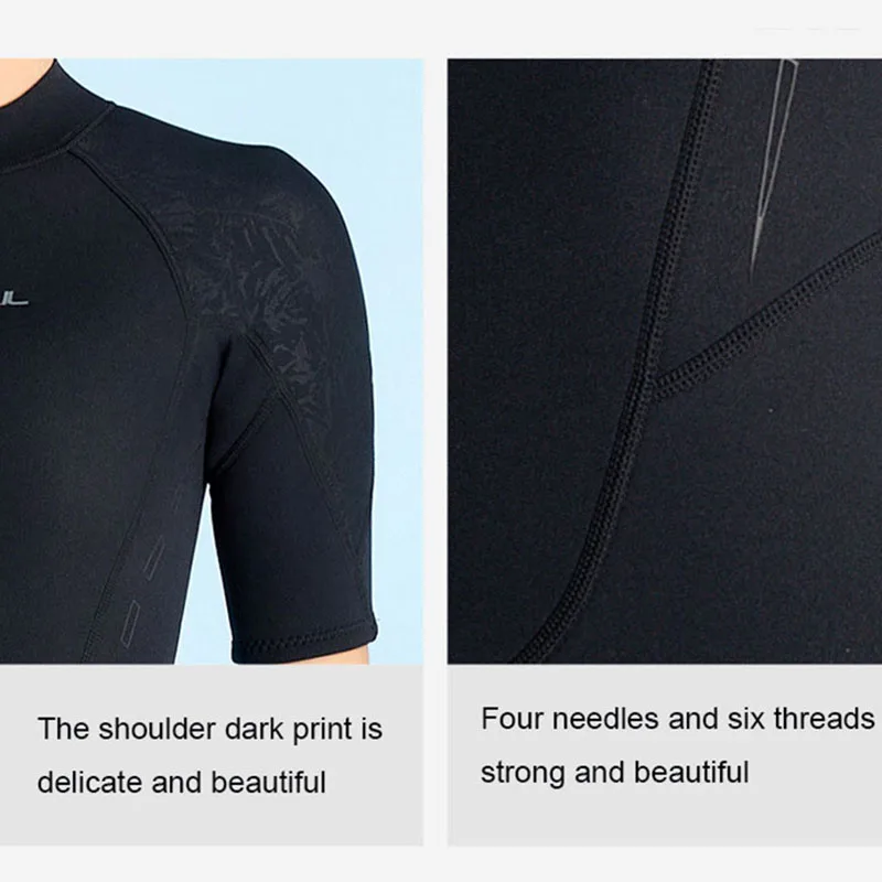 Oulylan Snorkeling Spearfishing Wet Suit Women 3MM Neoprene Short Sleeves Wetsuit Keep Warm Scuba Diving Suit Surfing Jellyfish