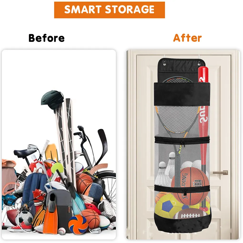 Door Hanging Basketball Hanging Bag Children&rsquo;s Toy Storage Basket Oxford Cloth Sports Equipment Football Storage Container