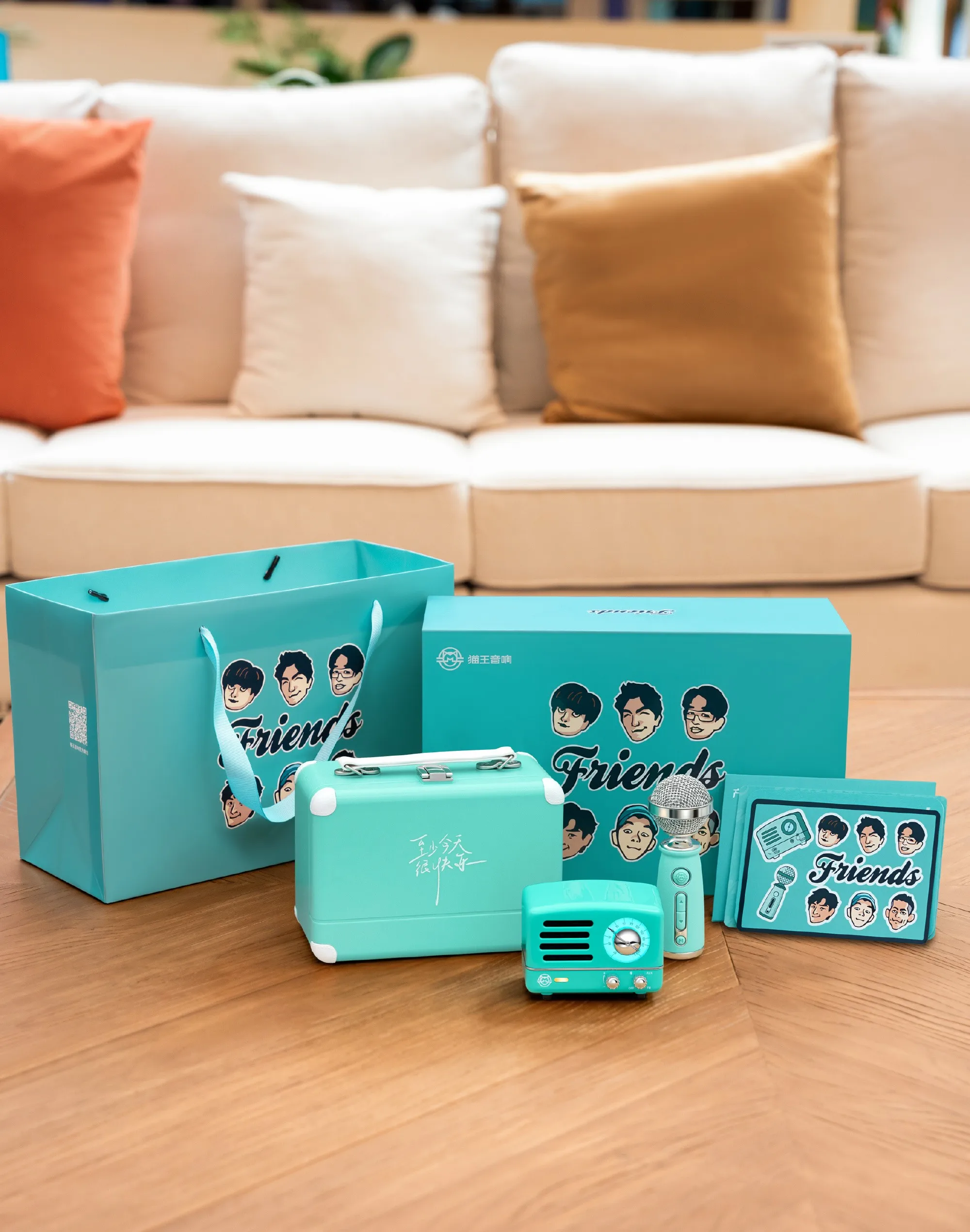 

MUZEN OTR The Little Prince Bluetooth Speaker Friends Pine Singing Version Tiffany Blue Metal Karaok Wireless Speaker With Mic