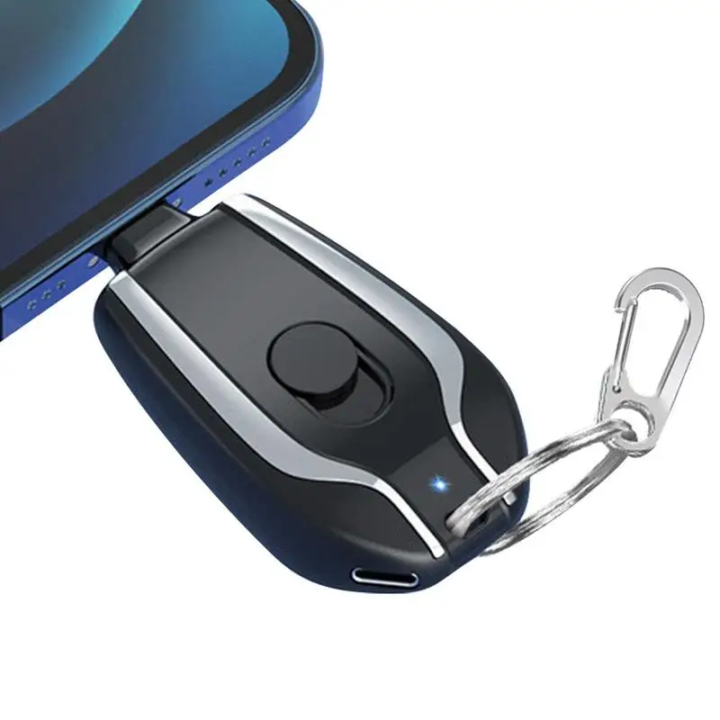 Outdoor Portable Phone Charger Keychain Emergency Mini Power Bank Ultra-Compact Wireless Fast Charging USB C Battery Pack