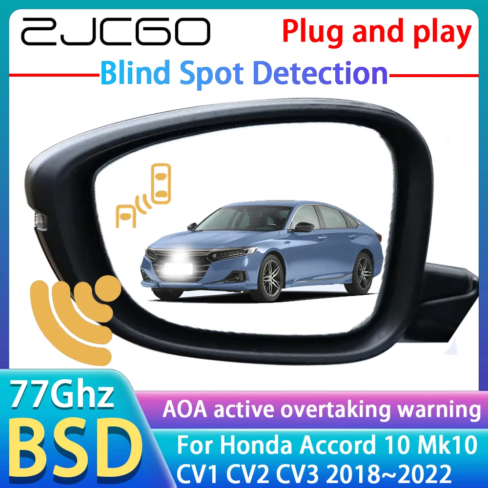 77GHz Radar Detector BSD Blind Spot Detection Alert Mirror Assistance Accessories For Honda Accord 10 Mk10 CV1 CV2 CV3 ~