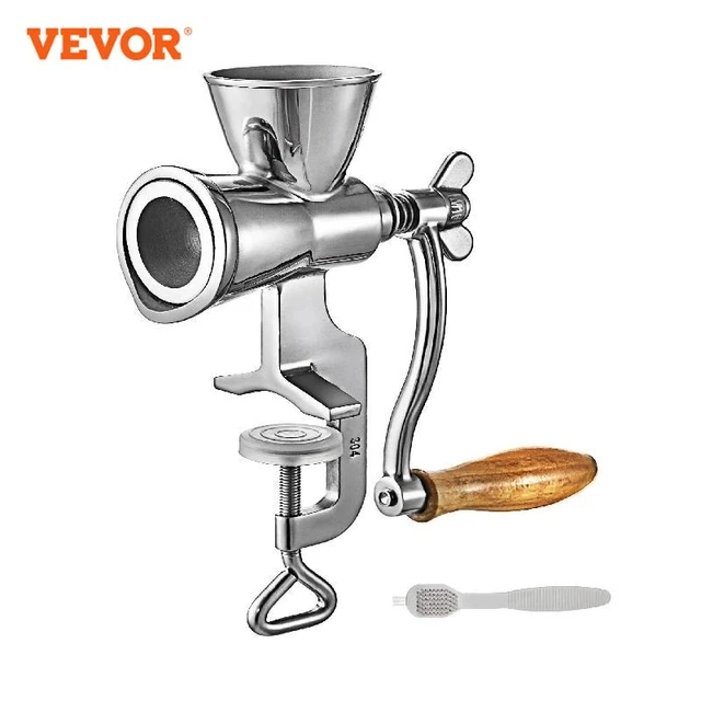 Manual Grain Grinder, Cast Iron Grain Mill Hand Crank for Wheat Corn Coffee  Nuts with Table Clamp - U.S. Solid