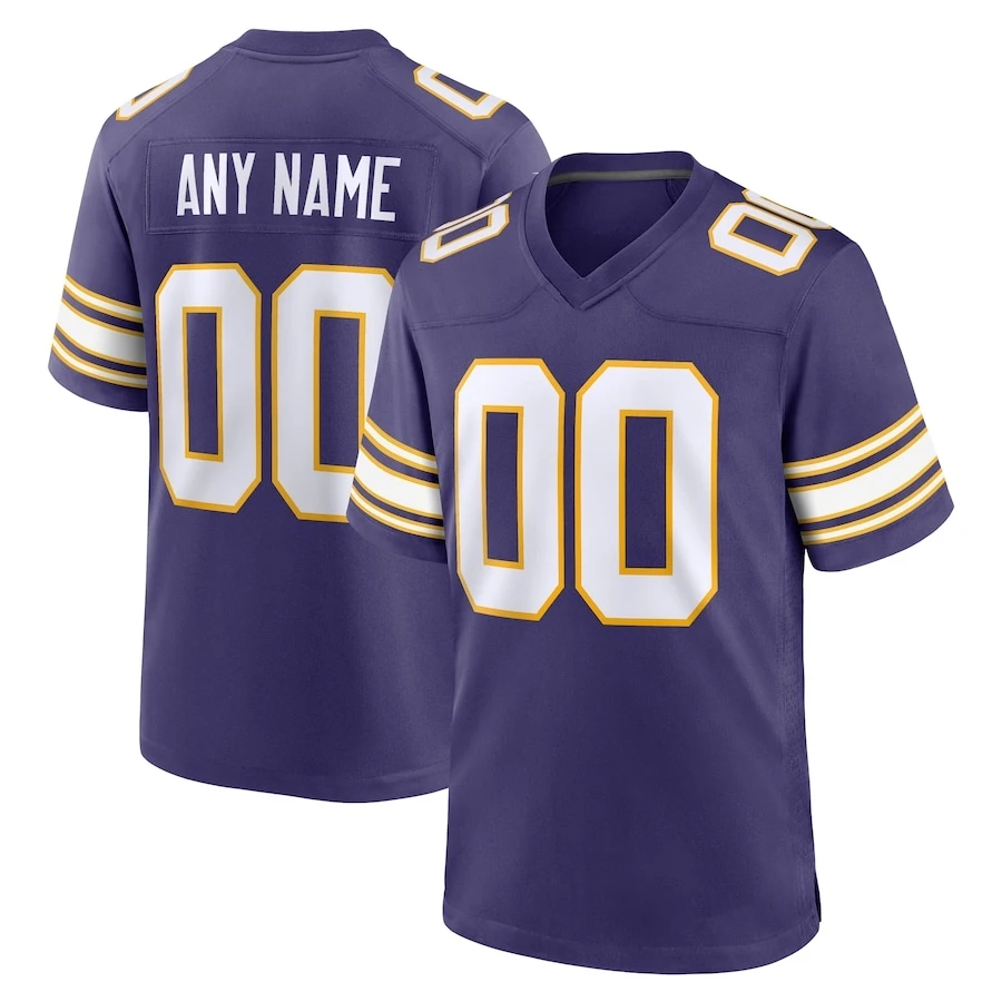 

Hot Selling Embroidery Minnesota America Football Jersey Name No. #18 Justin Jefferson #22 Harrison Smith Sports Shirts