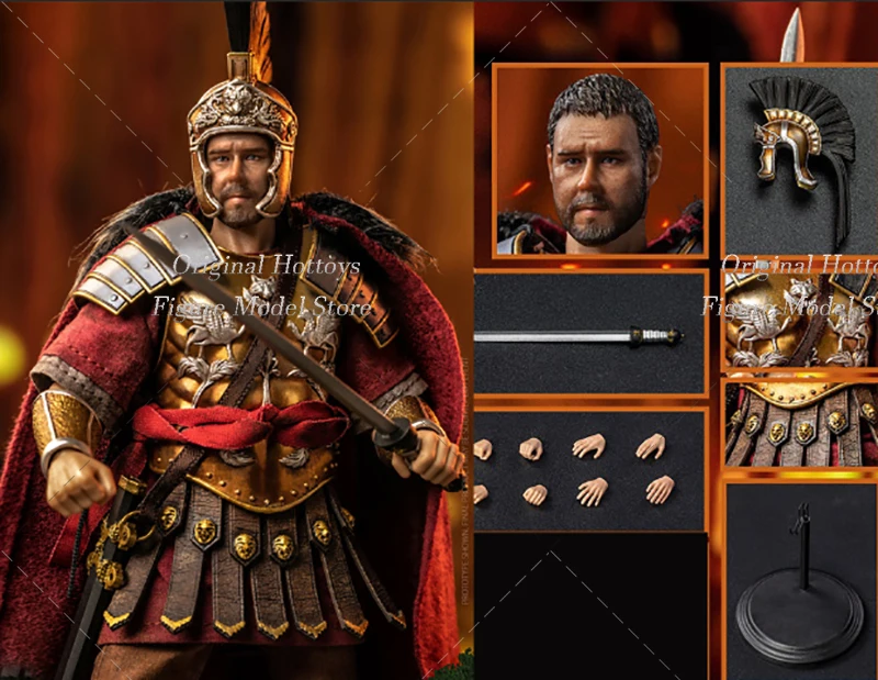 ローマ兵士フィギュア4体セット 男の子のための4つのローマの兵士のアクションフィギュア,黒い鎧